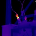 High voltage bushing and connection thermal image 