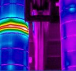 Industrial chimney thermal image 