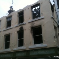 Smoke and fire damage to flats in London